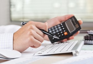 Photo of calculator and bills